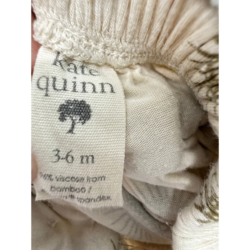Kate Quinn Bamboo Ruffle Romper Bloomers Sunburst Cream Floral 0-3 3-6 M